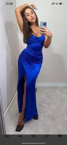 Rochie trendy eleganta albastra