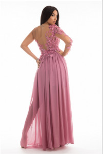 Rochie glamour lunga eleganta crepatura detalii  fashion