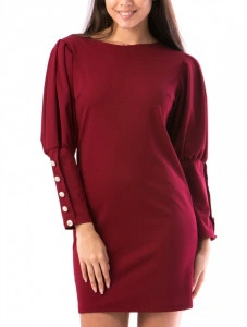 Rochie maneci lungi mansete decor