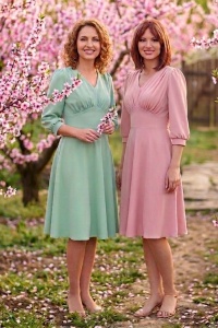 Rochie midi elegantă croi cloș