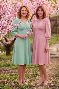 Rochie midi elegantă croi cloș