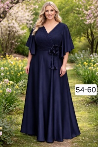 Rochie lunga bleumarin marimi mari