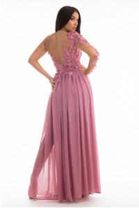 Rochie glamour lunga eleganta crepatura 