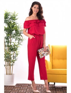 Salopeta fashion croi lejer buzunare volanase