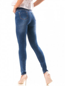 Blugi bleo material elastic