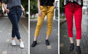 Pantaloni elastici snur talie