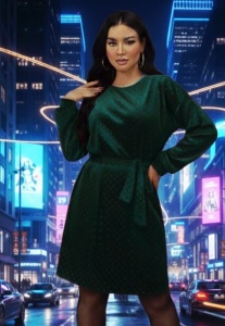 Rochie fashion catifea verde
