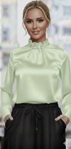 Bluza verde deschis saten