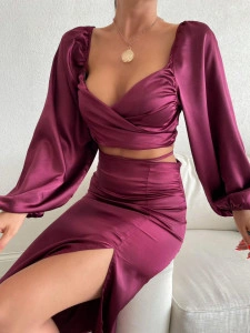 Compleu elegant saten adolescente