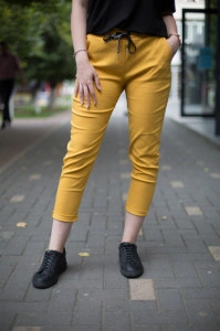 Pantaloni Gloria galbeni