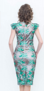 Rochia spate model trendy verde
