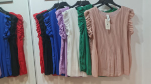 Bluza voal plisate