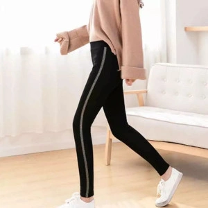 colanti casual velur material elastic dunga sclipici