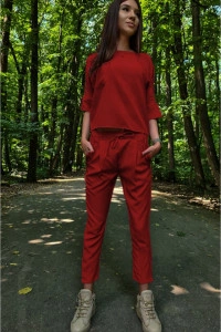 Compleu bordo bluza pantalon