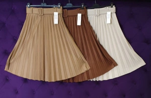 Fusta plisata casual eleganta elastica curea trend