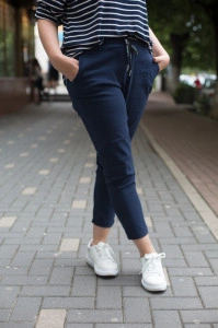 Pantaloni material elastic slim