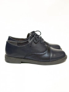 Pantofi siret casual bleumarin