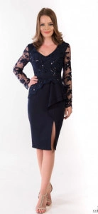 Rochie peplum asimetric talie