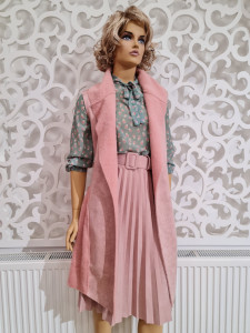 Fusta roz plisata fashion