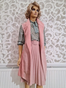 Fusta roz plisata fashion