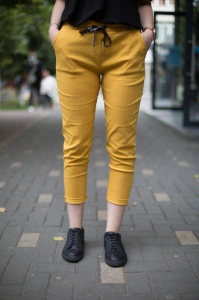 Pantaloni fashion slim elastici casual buzunare