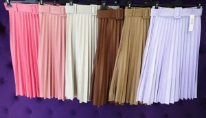 Fuste plisate casual curea