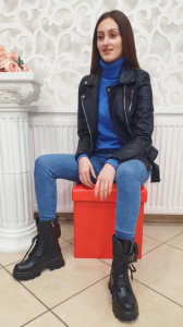 Geaca style biker neagra buzunare accente rock