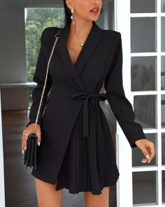 Rochie tip sacou pliseuri asimetrice