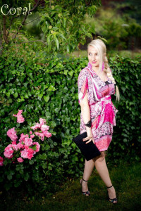Rochie voal imprimat scurta tendinte