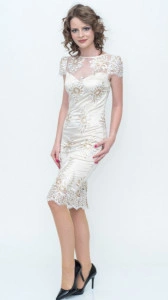 Rochie lux cambrata paiete aurii