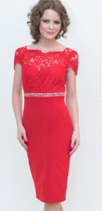 Rochie croi cambrat talie maneci scurte