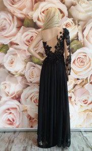 Rochie eleganta lunga croi larg asimetric 