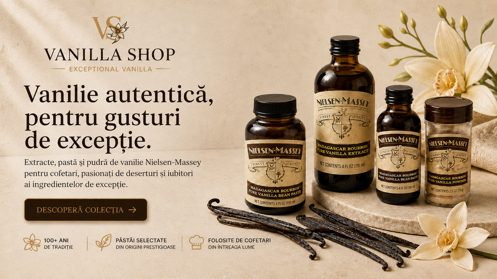 Vanilie autentică pentru gusturi de excepție – Vanilla Shop