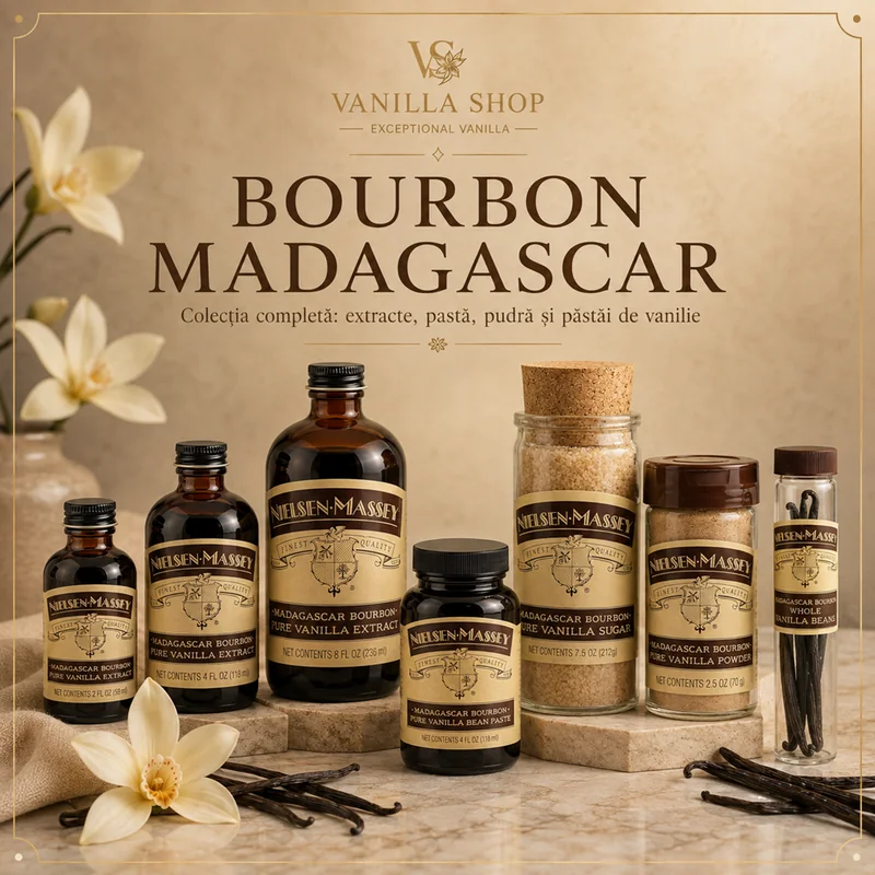 Bourbon Madagascar – extract, pastă, pudră și produse Nielsen-Massey
