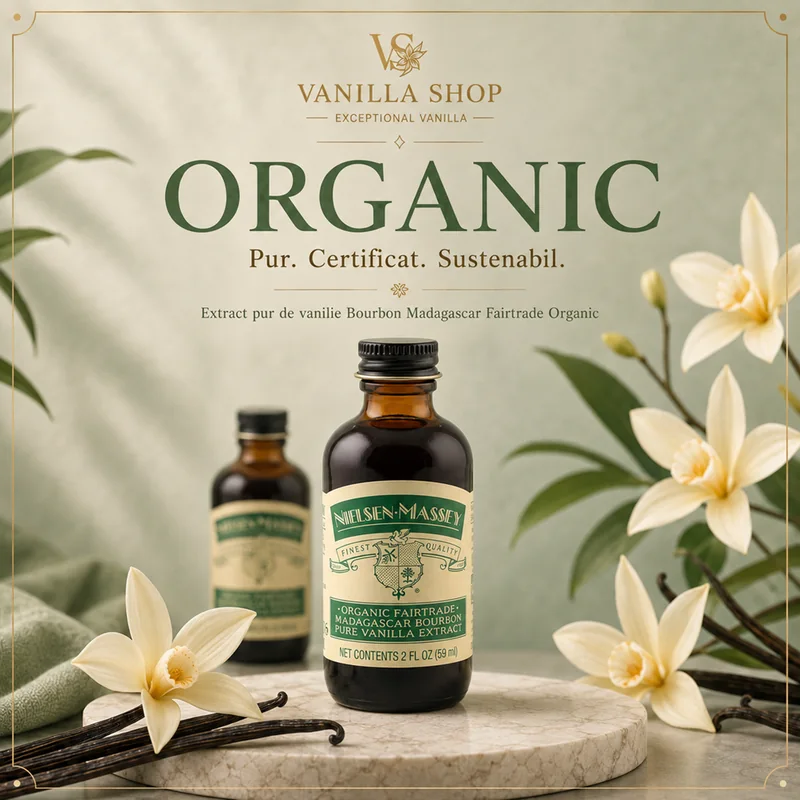 Organic Fairtrade Madagascar Bourbon Pure Vanilla Extract Nielsen-Massey