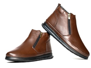 Ghete barbati piele naturala, Johan Scarpe-8265-maro - Img 3