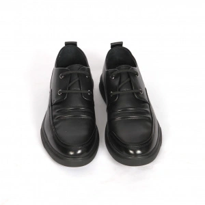 Pantofi bărbați piele naturala, casual Johan Scarpe 83300 negru - Img 3