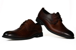 Pantofi barbati, piele naturala, Otter, maro -620M