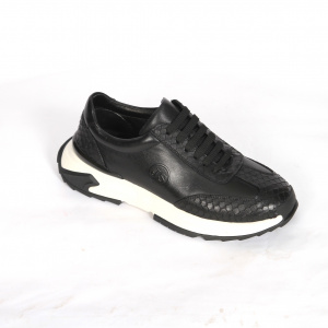 Pantofi barbati tip sport piele naturala-8063-negru