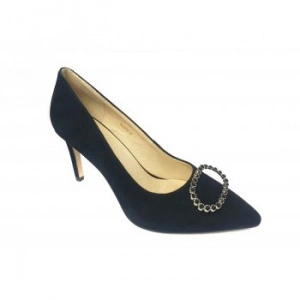 Pantofi dama Epica, piele naturala, negru velur