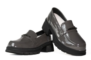 Pantofi dama, piele naturala, Berliner, gri -TP6830