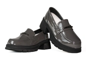 Pantofi dama, piele naturala, Berliner, gri -TP6830