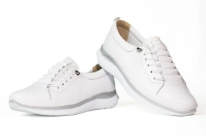 Pantofi dama, piele naturala, Johan Scarpe, alb -1040