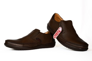 Pantofi barbati, piele naturala, Otter, maro- 220 M