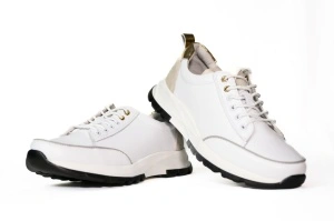 Pantofi dama sport, Angel Blue, piele naturala, alb - T5016