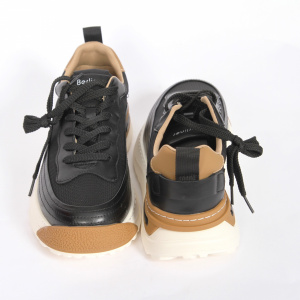 Pantofi sport barbati , piele naturala,Berliner-23017- negru - Img 3