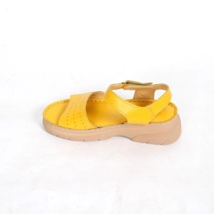 Sandale dama Nicolis, piele naturala, galben - Img 3