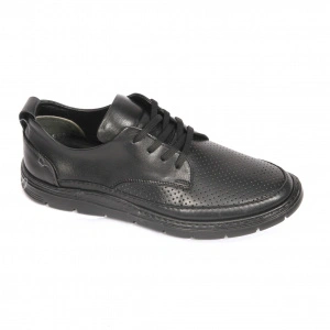 Pantofi barbati Gitanos, piele naturala, negru -K03