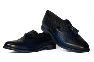 Pantofi barbati, piele naturala, Ana Cori, blue- 2961
