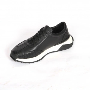 Pantofi barbati tip sport piele naturala - S8063 - negru - Img 2